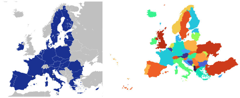 Pan-EU defined as an union of European Economic Area  UK  Norway  Switzerland  Western Balkans  Turkey and Ukraine (candidate countries).